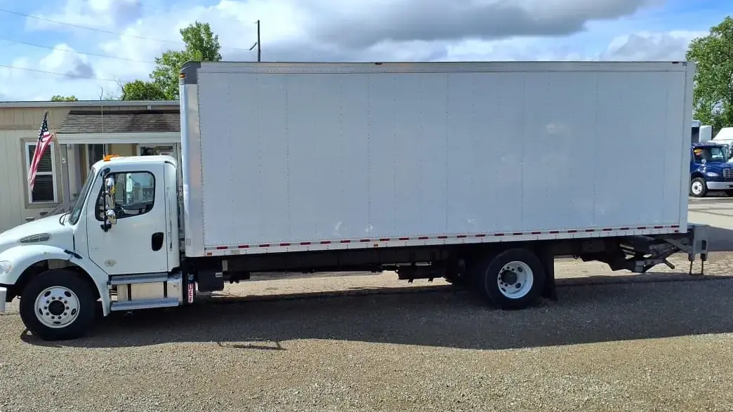 A box truck on the road